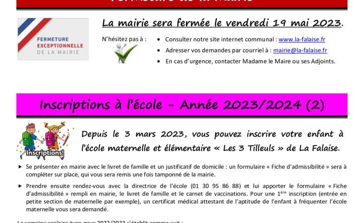 thumbnail of FLASH N° 24 Fermeture1905 InscEcole TaxeFoncière CarteGrise FranceServices PLUi modif